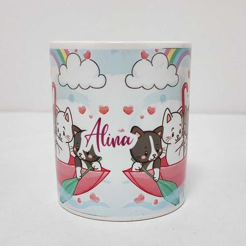 Personalized Cute Cat Printed Kids Mug